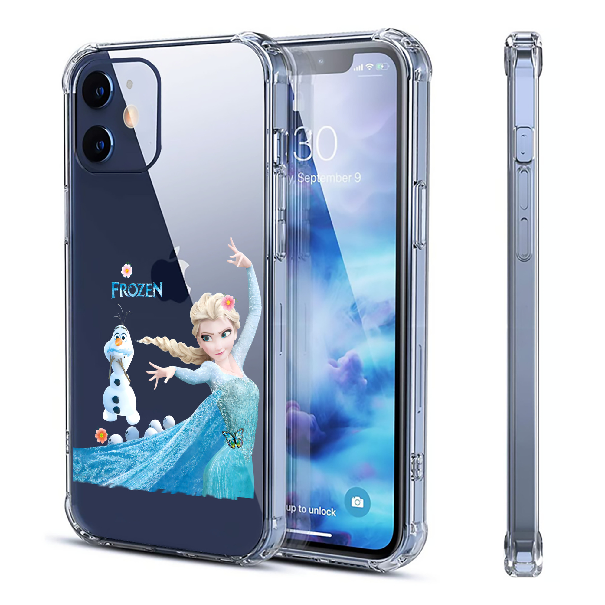 （画像用） アナと雪の女王 アンナ エルサ Frozen Anna Elsa 【iPhone 12シリーズ対応】透明スマホケース（クリアソフトケース）